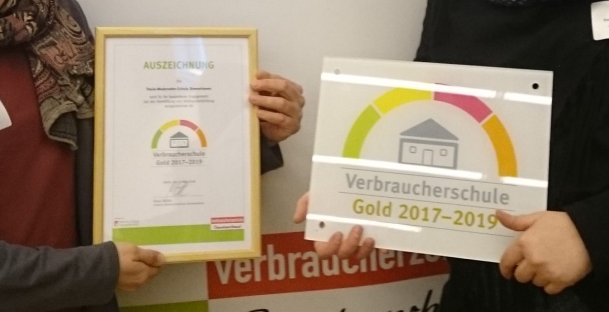 Auszeichnung Verbraucherschule Gold